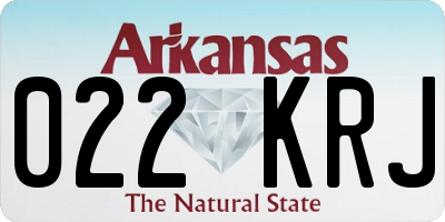 AR license plate 022KRJ