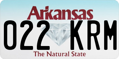 AR license plate 022KRM