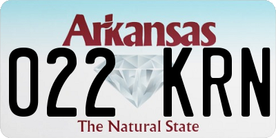 AR license plate 022KRN