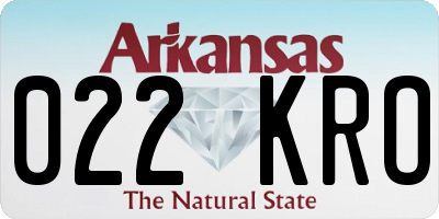 AR license plate 022KRO