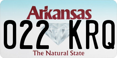 AR license plate 022KRQ