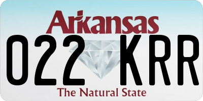 AR license plate 022KRR