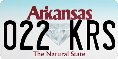 AR license plate 022KRS