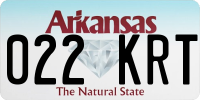 AR license plate 022KRT