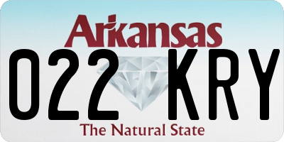 AR license plate 022KRY