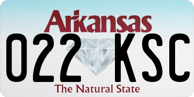AR license plate 022KSC