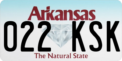 AR license plate 022KSK