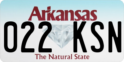 AR license plate 022KSN