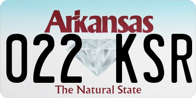AR license plate 022KSR