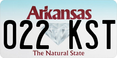 AR license plate 022KST