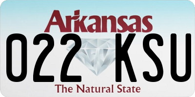 AR license plate 022KSU