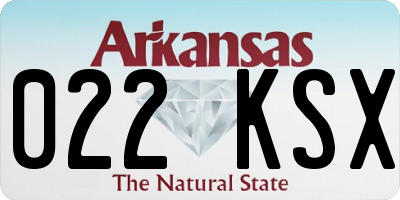 AR license plate 022KSX