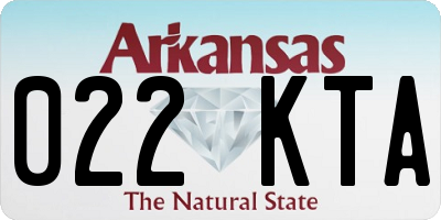 AR license plate 022KTA