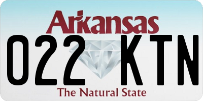 AR license plate 022KTN