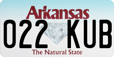 AR license plate 022KUB