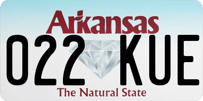 AR license plate 022KUE