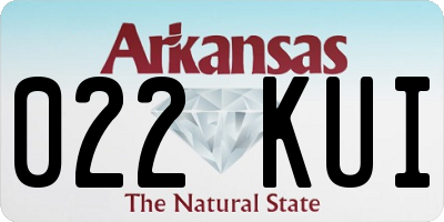 AR license plate 022KUI