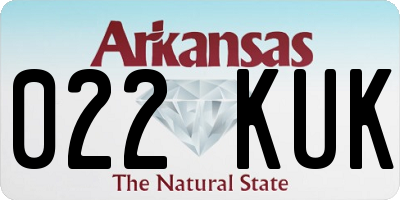 AR license plate 022KUK