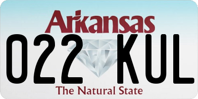 AR license plate 022KUL