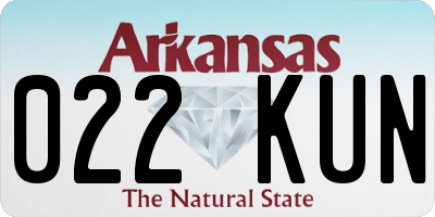 AR license plate 022KUN