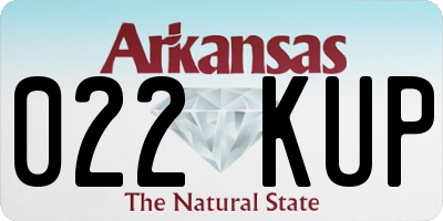 AR license plate 022KUP