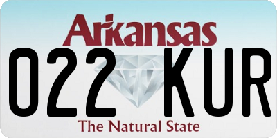 AR license plate 022KUR