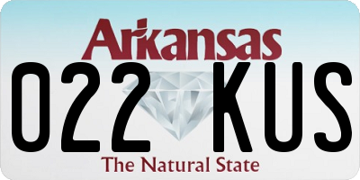 AR license plate 022KUS