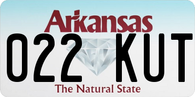 AR license plate 022KUT