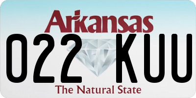 AR license plate 022KUU