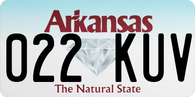 AR license plate 022KUV