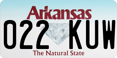 AR license plate 022KUW