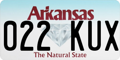 AR license plate 022KUX
