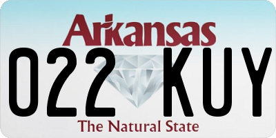 AR license plate 022KUY