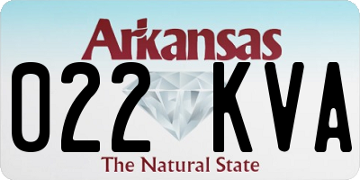 AR license plate 022KVA