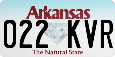 AR license plate 022KVR