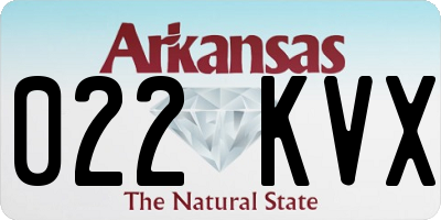 AR license plate 022KVX