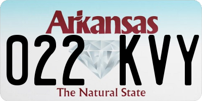 AR license plate 022KVY