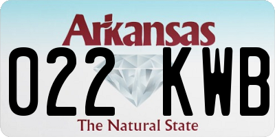 AR license plate 022KWB