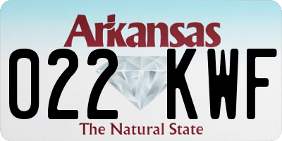 AR license plate 022KWF