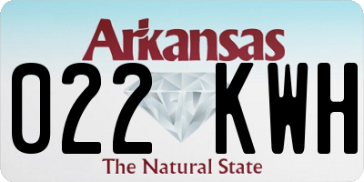 AR license plate 022KWH