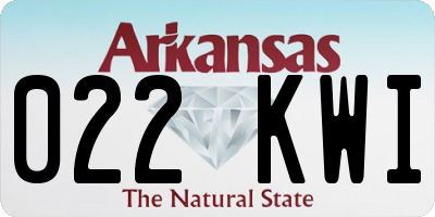 AR license plate 022KWI