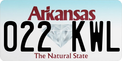 AR license plate 022KWL
