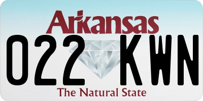 AR license plate 022KWN
