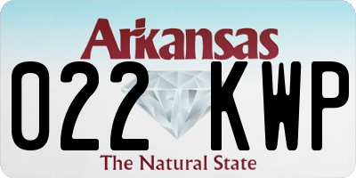 AR license plate 022KWP
