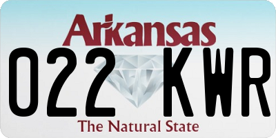 AR license plate 022KWR