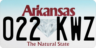 AR license plate 022KWZ