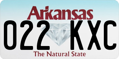 AR license plate 022KXC
