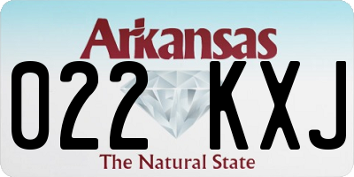 AR license plate 022KXJ
