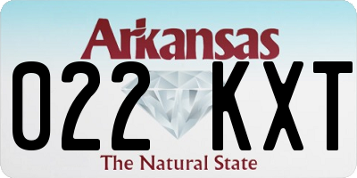 AR license plate 022KXT