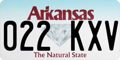 AR license plate 022KXV